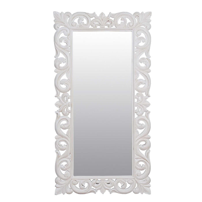 Antoinette Rectangle Mirror - Vintage White