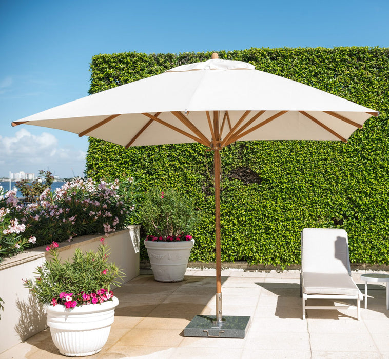 8.5ft. Levante Square Bamboo Center Pole Umbrella
