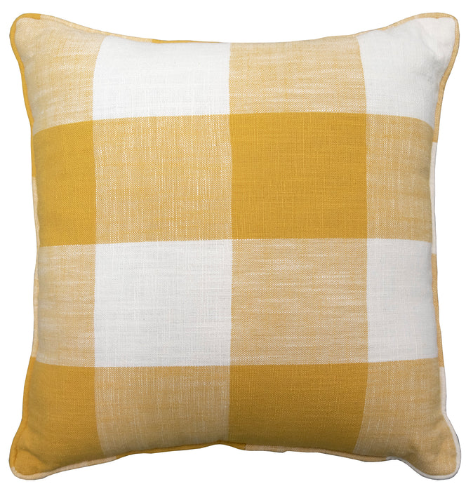 Yellow Plaid Pillow