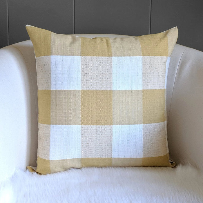 Yellow Plaid Pillow