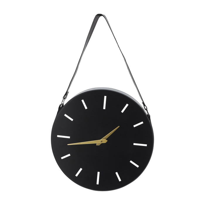 Black Metal Wall Clock