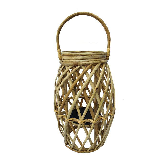Brown Wicker Lantern