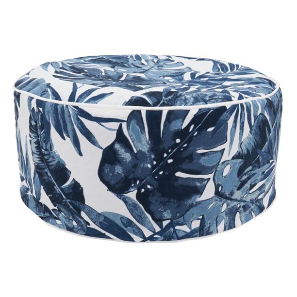 Blue Tropic Outdoor Ottoman