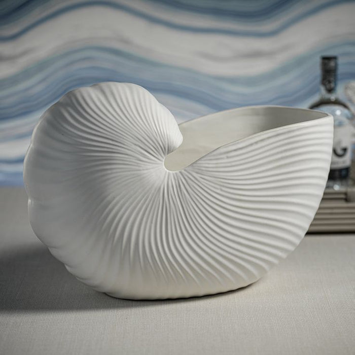 Marine Nautilus Shell Vase