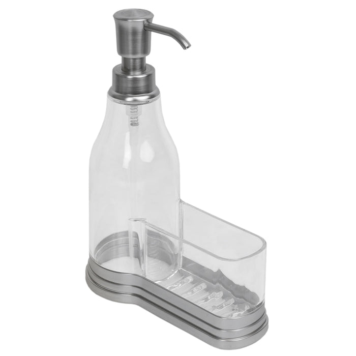 Plastic Soap Dispenser With Brushed Steel Top