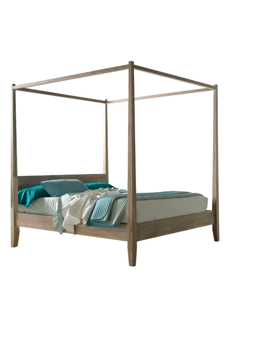 Lyra Teak Canopy King Bed