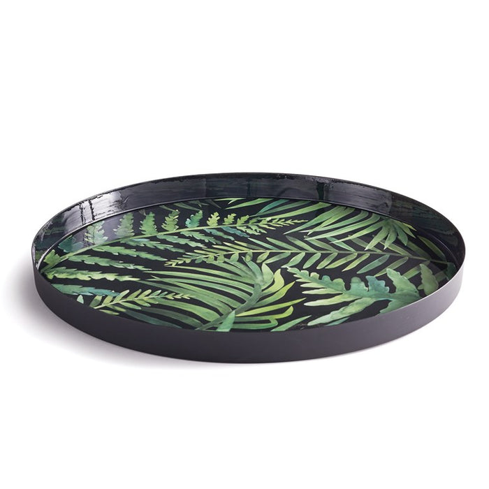 Garden Fern Round Tray - Ceramic