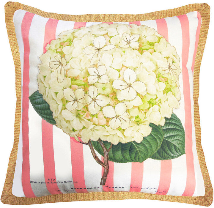Hydrangea with Raffia Pillow