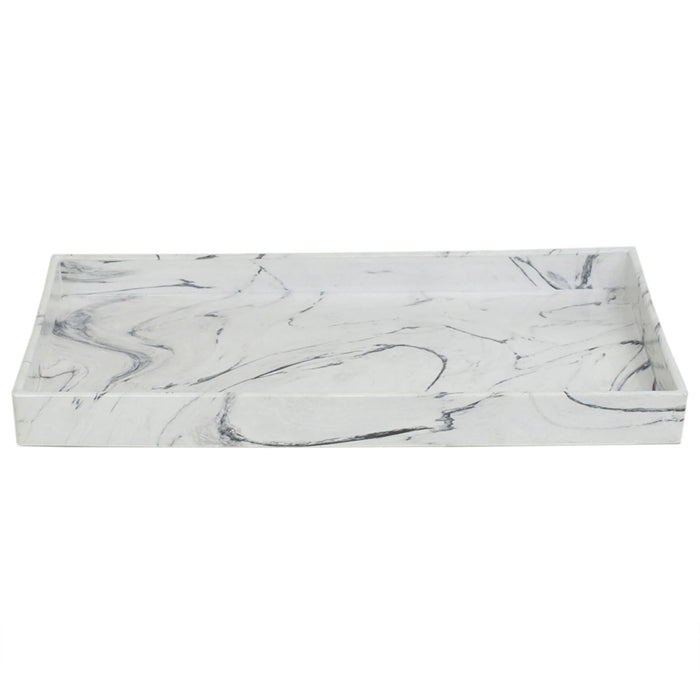 Faux Marble Vanity - White