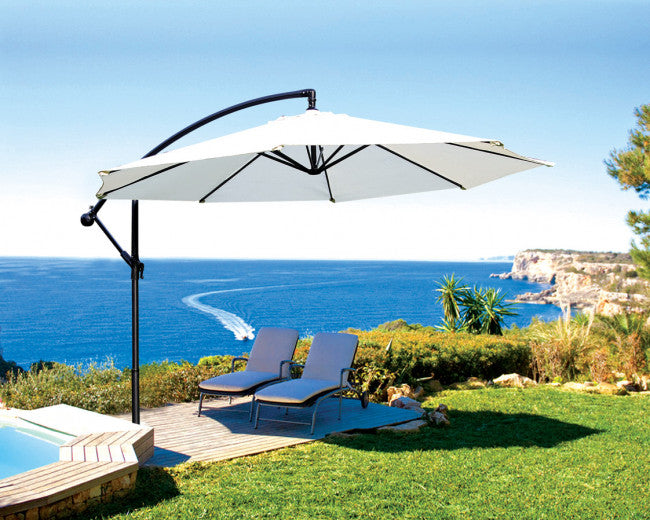 10ft Off-White Cantilever Umbrella