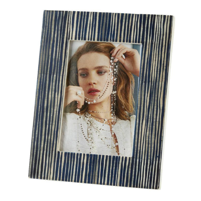 Blue Line Bone Photo Frame
