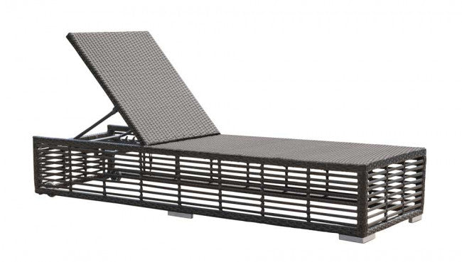 Graphite Chaise Lounger With Wheels