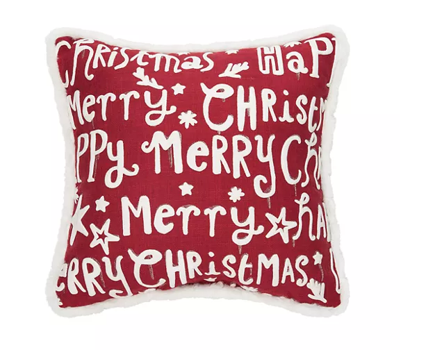 Merry White Pillow