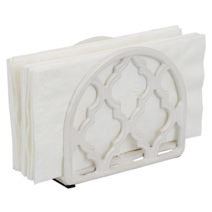 Cast Iron Napkin Holder - White