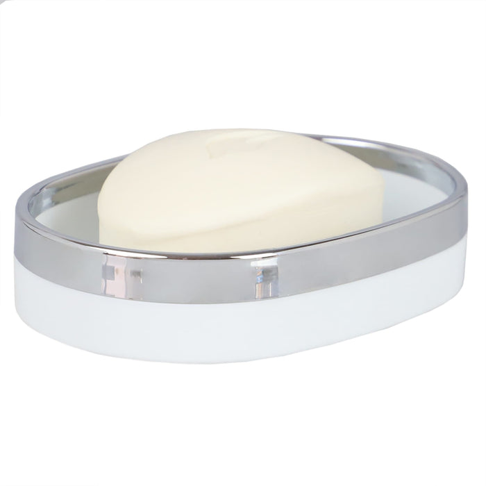 Oval Ridged Plastic Soap Dish