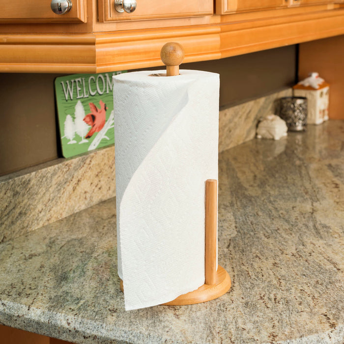 Bamboo Paper Towel Holder