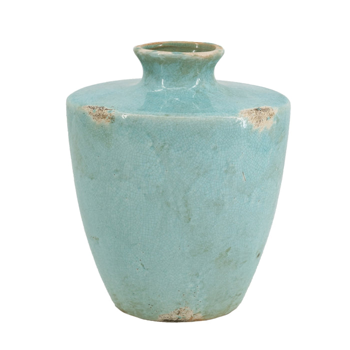 Terracotta Turquoise Vase