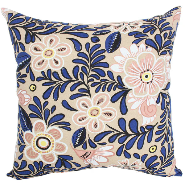Floral Talavera Outdoor Pillow