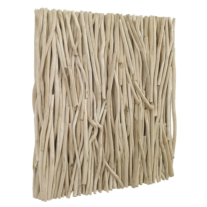 Gathered Teak Square Wood Decor