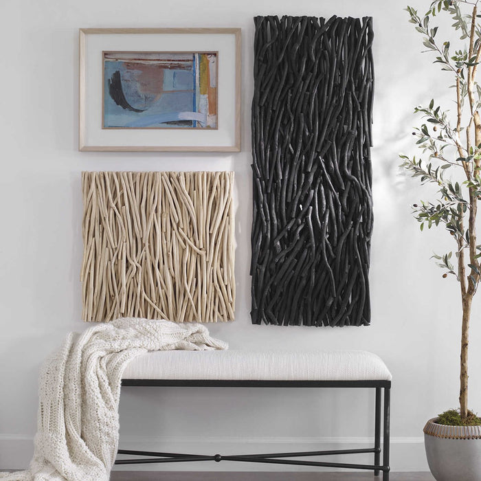 Gathered Teak Square Wood Decor