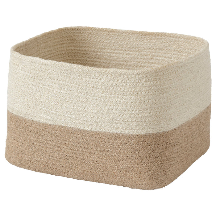 Jute Ivory & Tan Basket