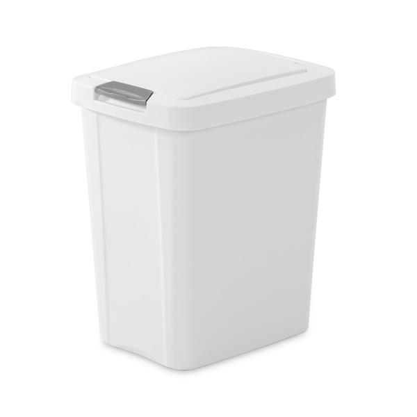 Sterilite White TouchTop Wastebasket