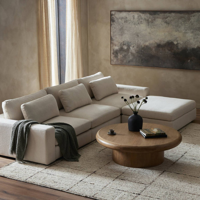 Bloor 3pc. Sectional w/Ottoman - Clairmont Ivory