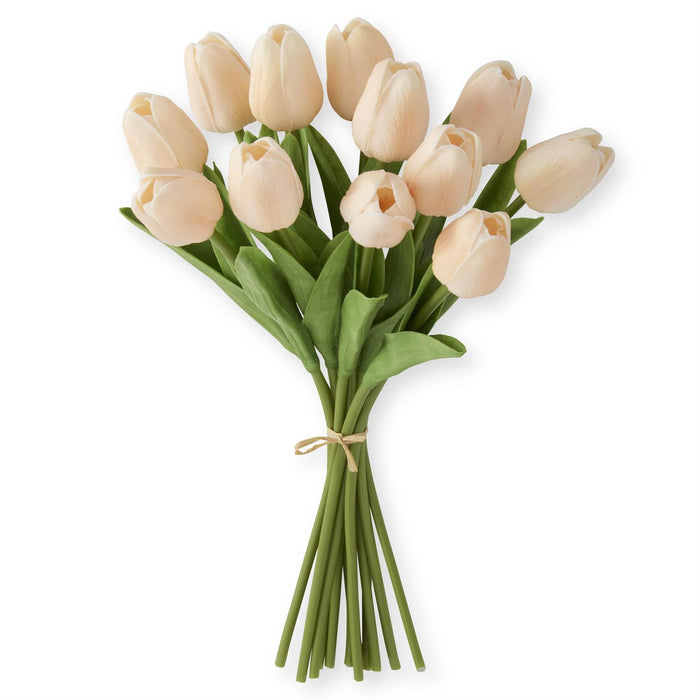 13 " Peach Real Touch Mini Tulip Bundle