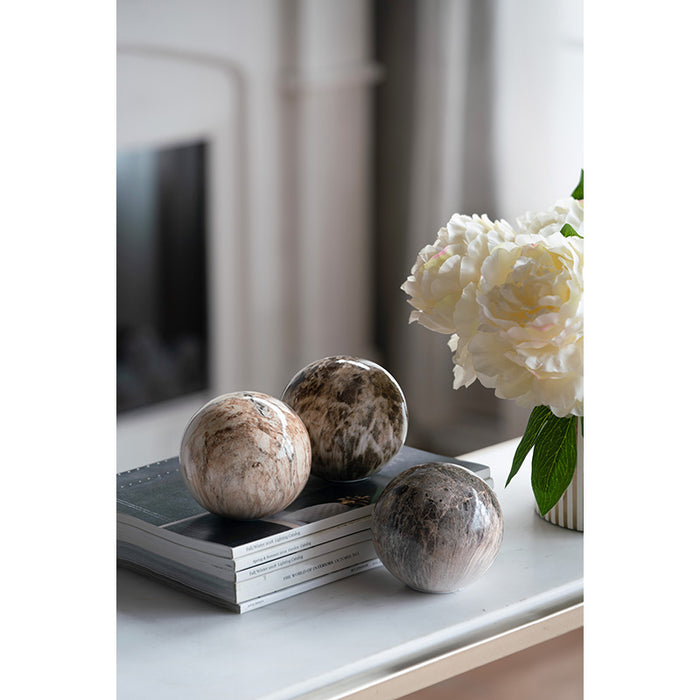 4" Marbleized Brown Ball - Assorted