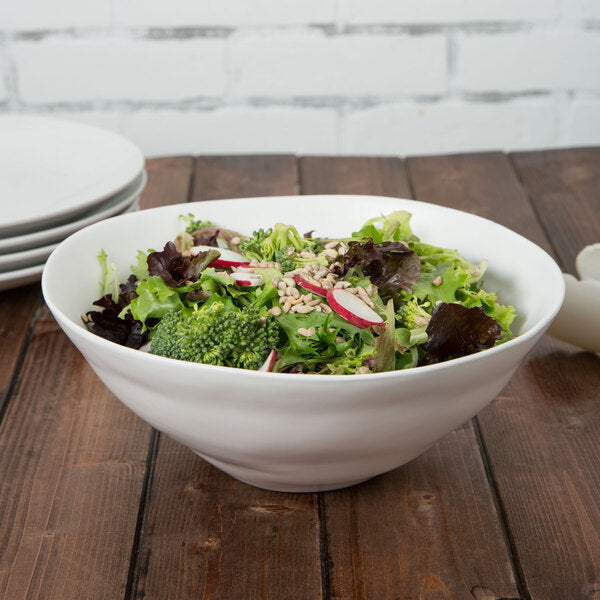 White Stoneware Serving Bowl