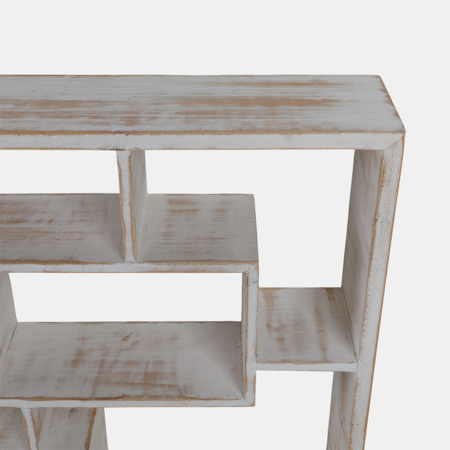 Wooden Multi-Tier Wall Shelf - Whitewash