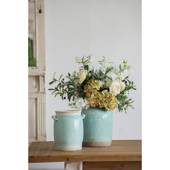 Turquoise Patina Vase - Large