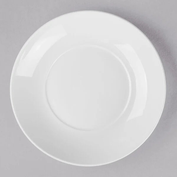 Libbey 8" Bright White Porcelain Coupe Plate