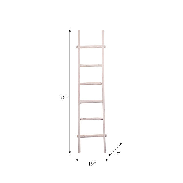 Wooden Decorative Ladder - White