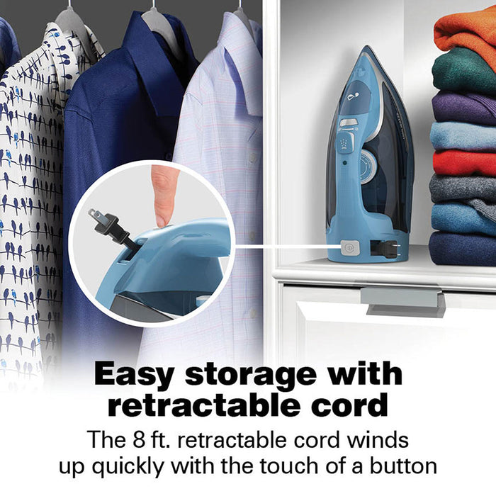 Hamilton Beach Stainless Steel Iron - Blue