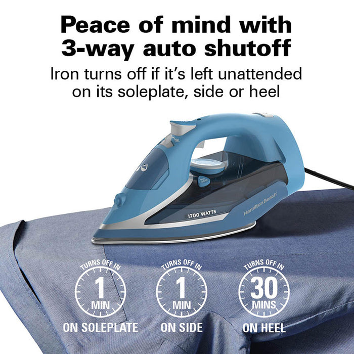 Hamilton Beach Stainless Steel Iron - Blue