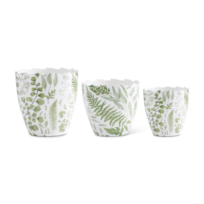 Fern Enameled Pot