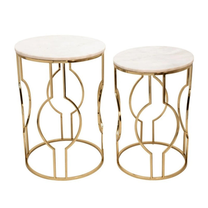 Metal / Marble Round Tables - Gold