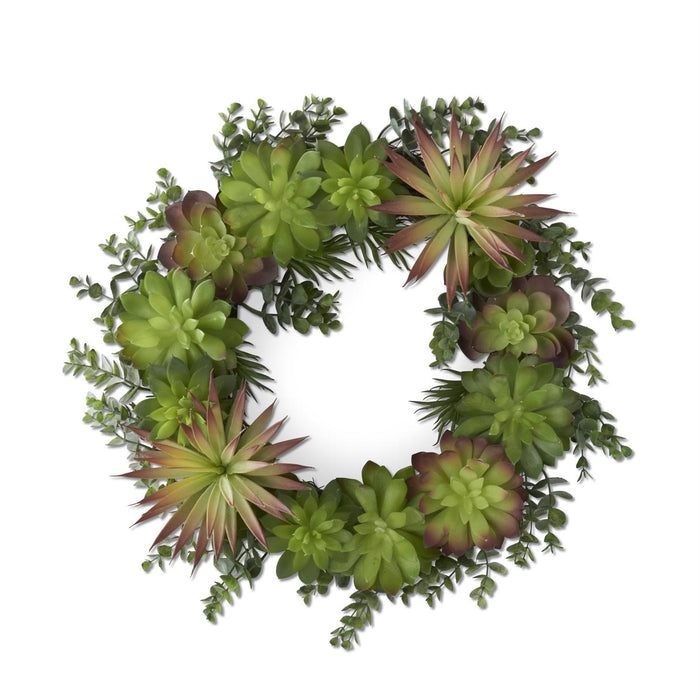 Mixed Succulent Round Wreath
