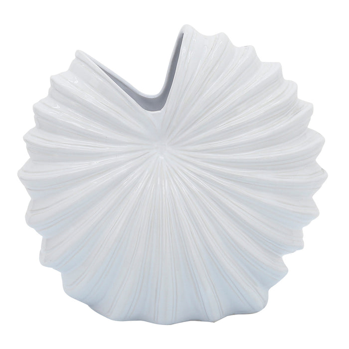 Ceramic White Shell Vase