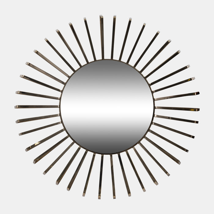 Metal Burst Wall Mirror - Gold
