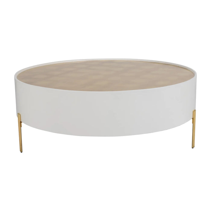 Gold Leaf Top Wood Coffee Table