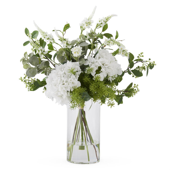 White Hydrangea & Foliage