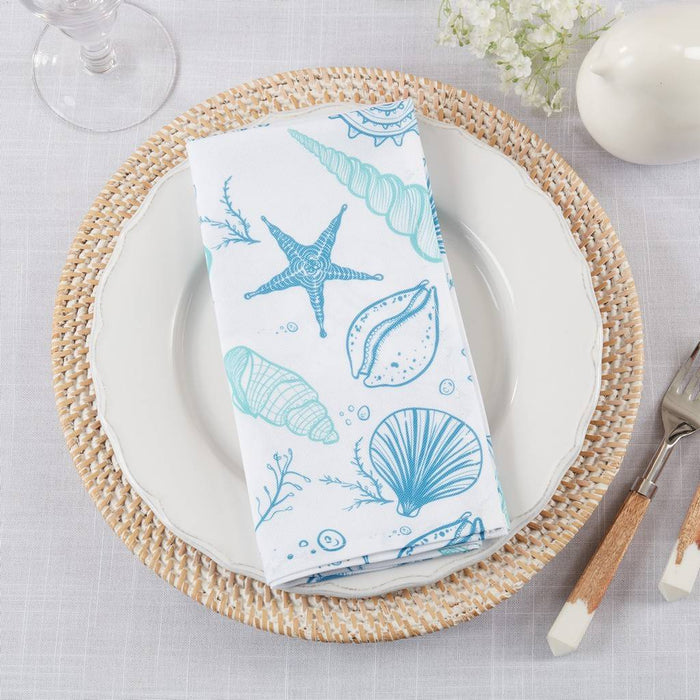 Sea Shells Napkin - Blue