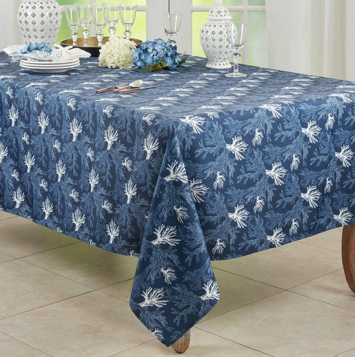 Sea Coral Tablecloth - Navy