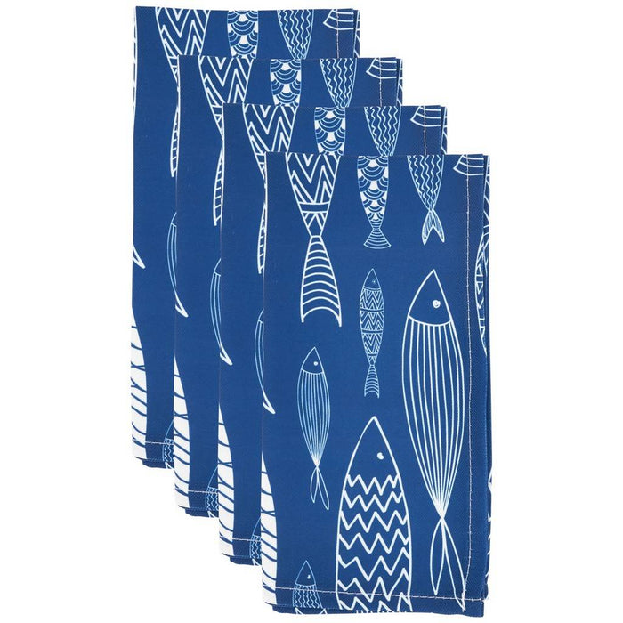 Fish Napkin - Navy Blue