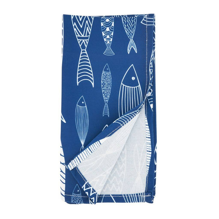 Fish Napkin - Navy Blue