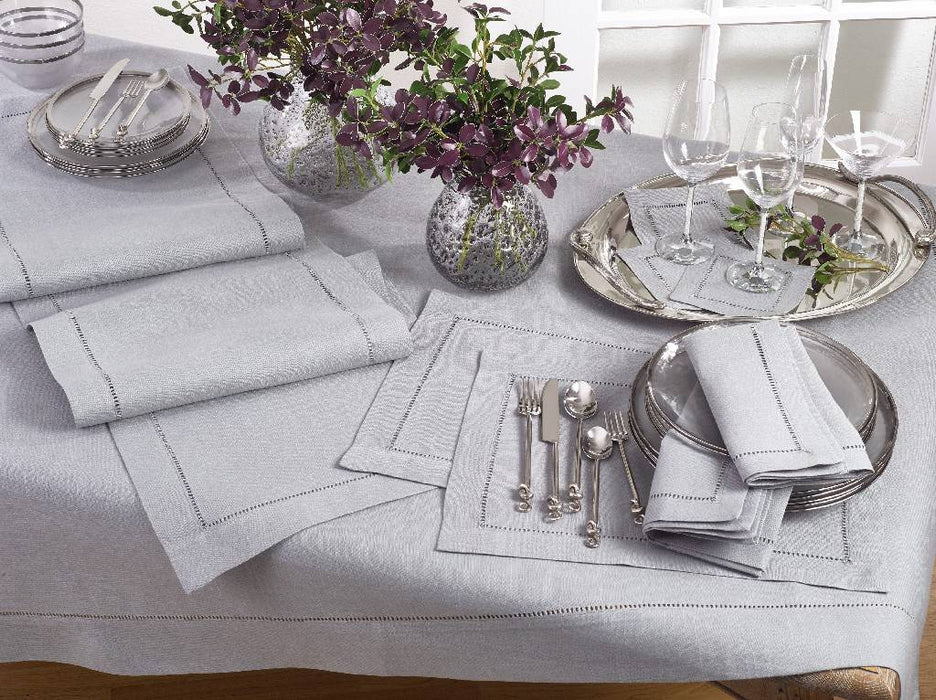 Tablecloth With Border - Grey