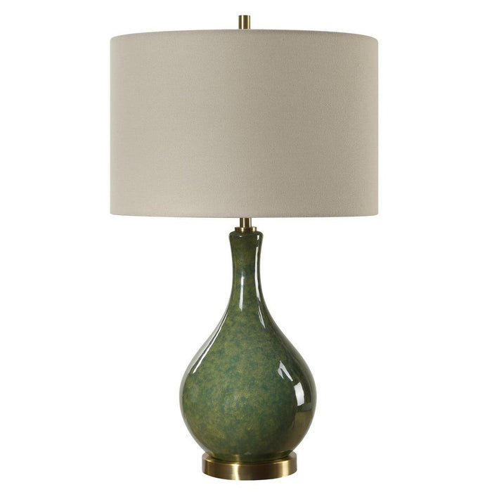 Green Glazed Table Lamp