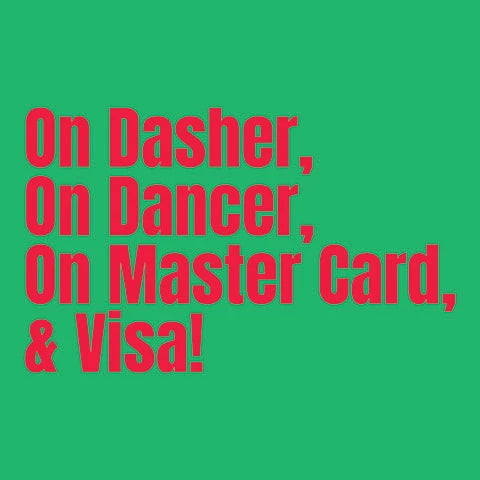 On Dasher, On Dancer Cocktail Napkin